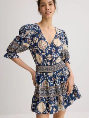 Ramy Brook Blue and White Barbara Dress